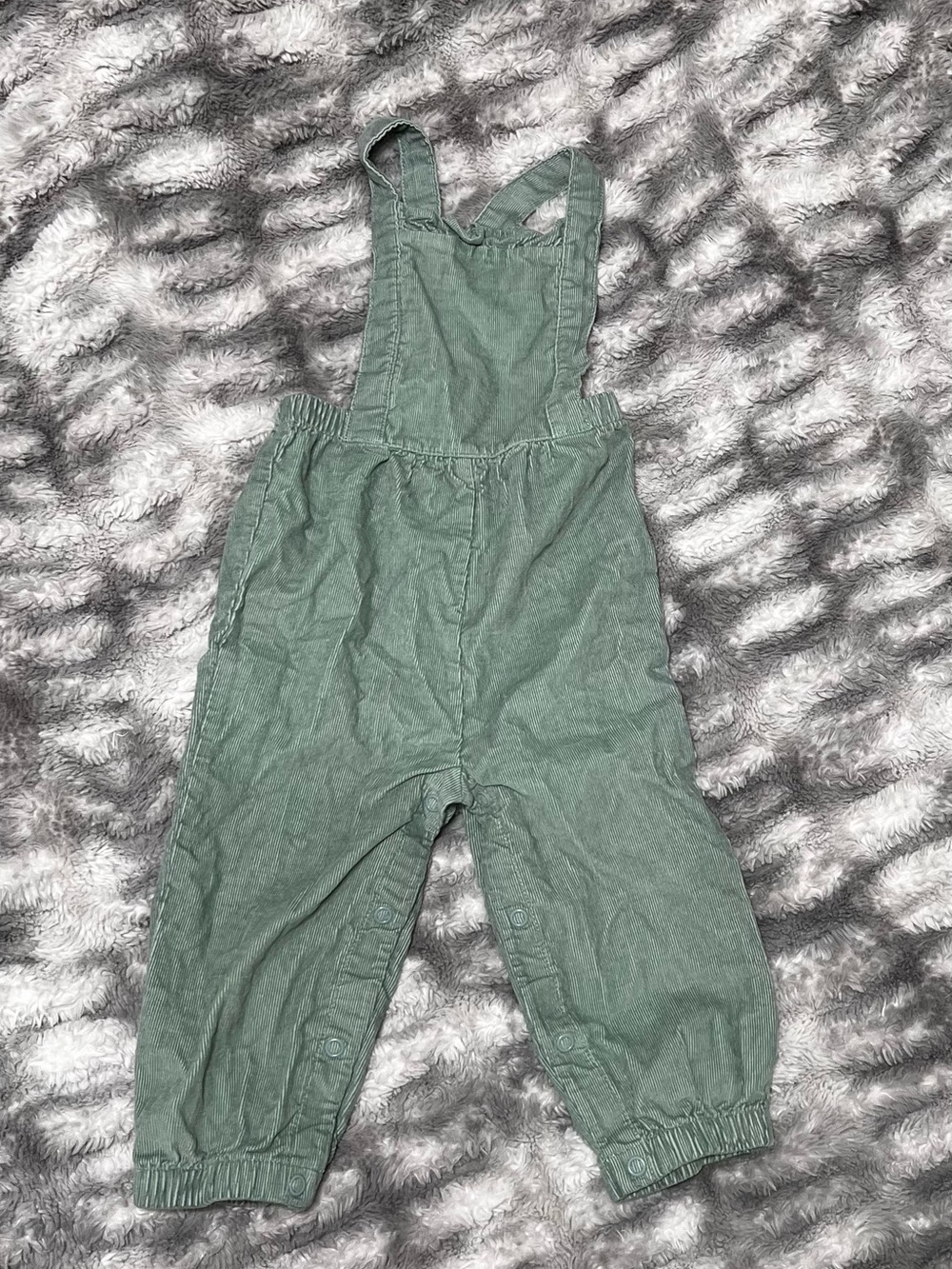 Baby Girl Carter's Sage Green Overalls with Snaps
